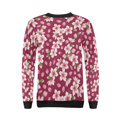 Cherry Blossom Pattern Print Design CB06 Women Long Sleeve Sweatshirt-JorJune