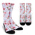 Cherry Blossom Pattern Print Design CB07 Crew Socks-JORJUNE.COM