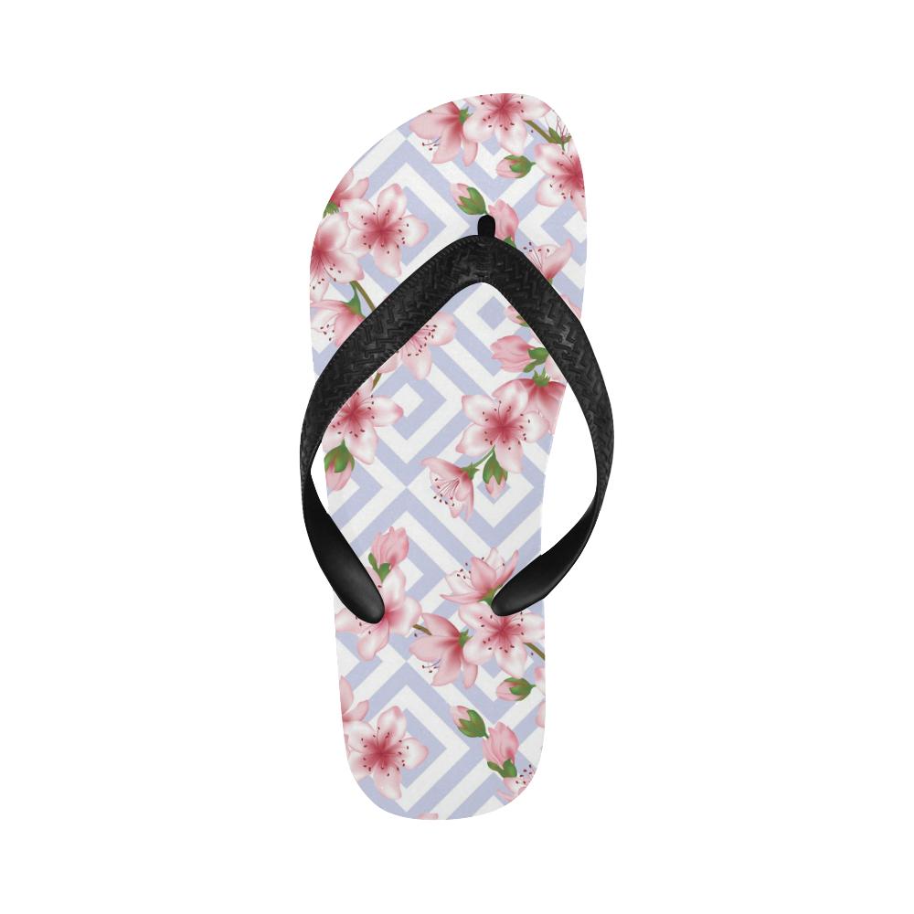 Cherry Blossom Pattern Print Design CB07 Flip Flops-JorJune