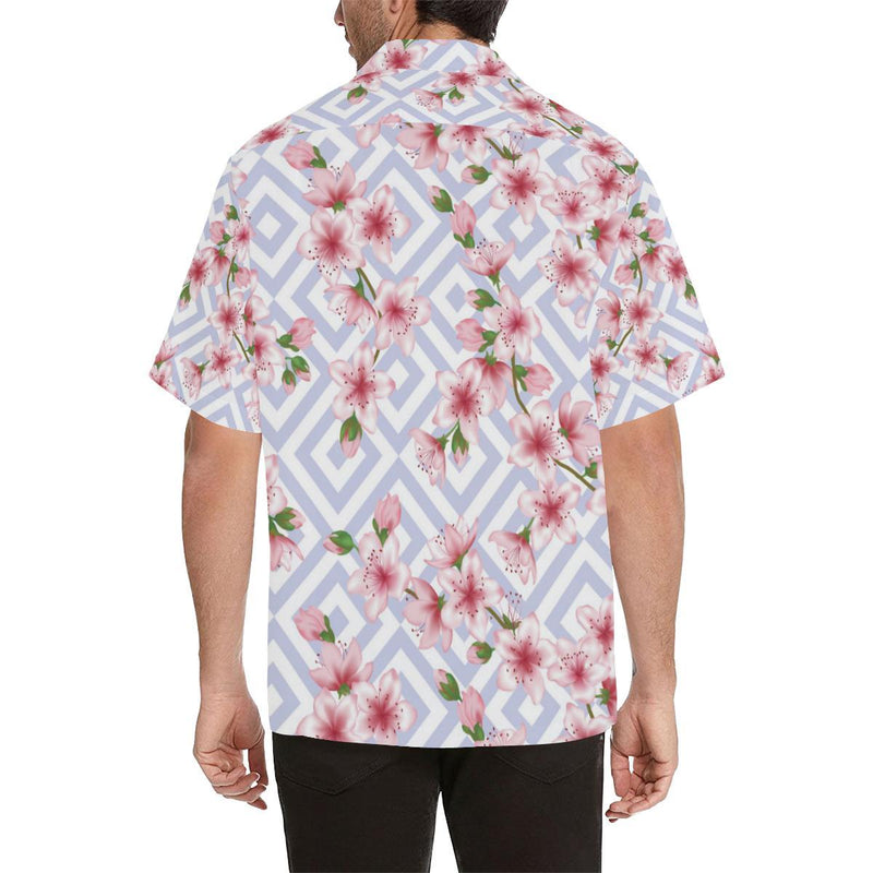 Cherry Blossom Pattern Print Design CB07 Men Hawaiian Shirt-JorJune