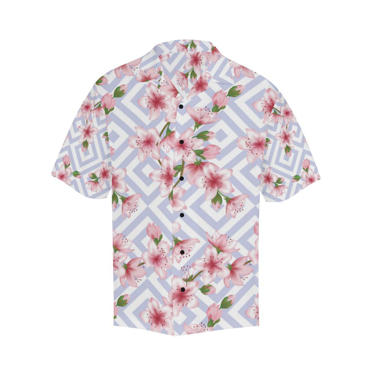 Cherry Blossom Pattern Print Design CB07 Men Hawaiian Shirt-JorJune