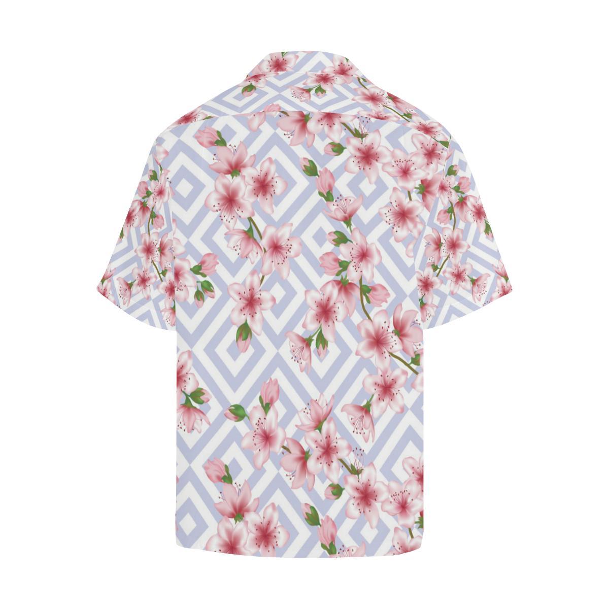 Cherry Blossom Pattern Print Design CB07 Men Hawaiian Shirt-JorJune