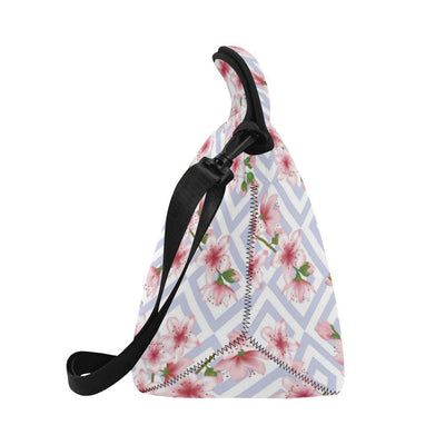 Cherry Blossom Pattern Print Design CB07 Neoprene Lunch Bag-JorJune