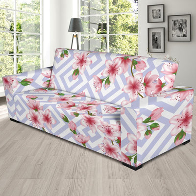 Cherry Blossom Pattern Print Design CB07 Sofa Slipcover-JORJUNE.COM