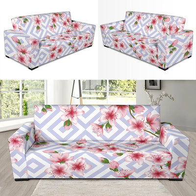 Cherry Blossom Pattern Print Design CB07 Sofa Slipcover-JORJUNE.COM