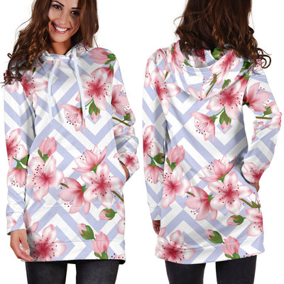 Cherry Blossom Pattern Print Design CB07 Women Hoodie Dress