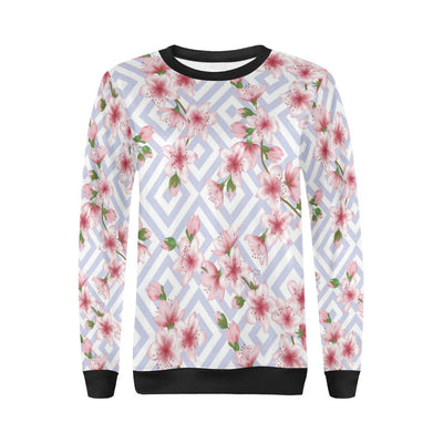 Cherry Blossom Pattern Print Design CB07 Women Long Sleeve Sweatshirt-JorJune