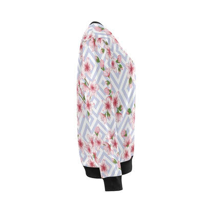 Cherry Blossom Pattern Print Design CB07 Women Long Sleeve Sweatshirt-JorJune