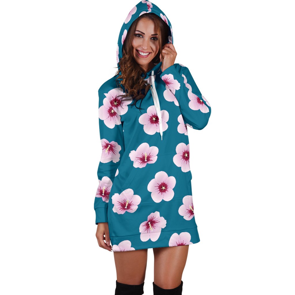 Cherry Blossom Pattern Print Design CB08 Women Hoodie Dress