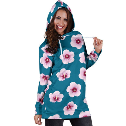 Cherry Blossom Pattern Print Design CB08 Women Hoodie Dress