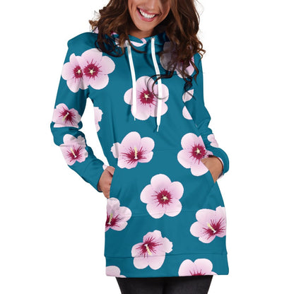 Cherry Blossom Pattern Print Design CB08 Women Hoodie Dress
