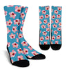 Cherry Blossom Pattern Print Design CB09 Crew Socks-JORJUNE.COM