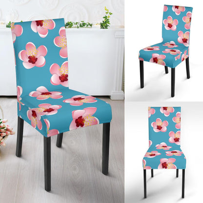 Cherry Blossom Pattern Print Design CB09 Dining Chair Slipcover-JORJUNE.COM