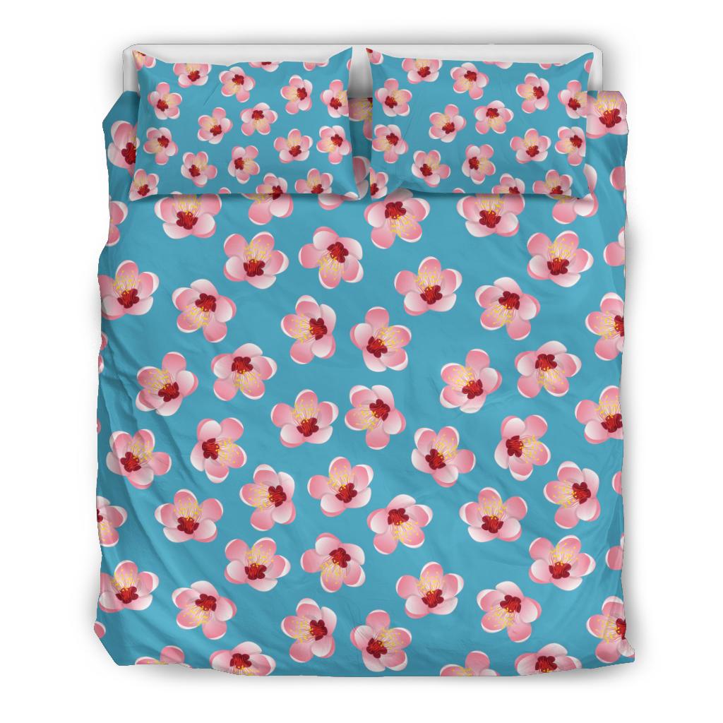 Cherry Blossom Pattern Print Design CB09 Duvet Cover Bedding Set-JORJUNE.COM