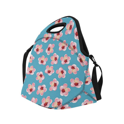 Cherry Blossom Pattern Print Design CB09 Neoprene Lunch Bag-JorJune