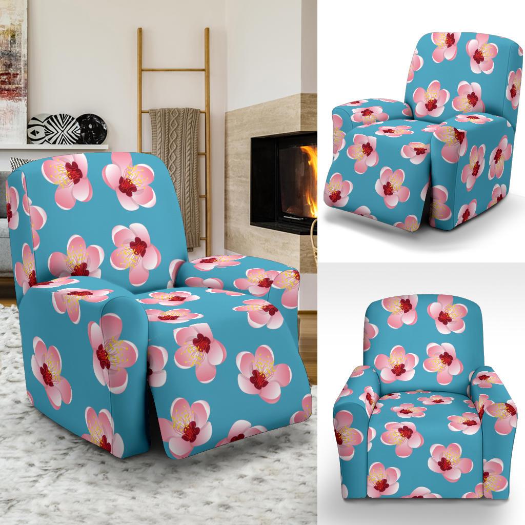 Cherry Blossom Pattern Print Design CB09 Recliner Slipcover-JORJUNE.COM
