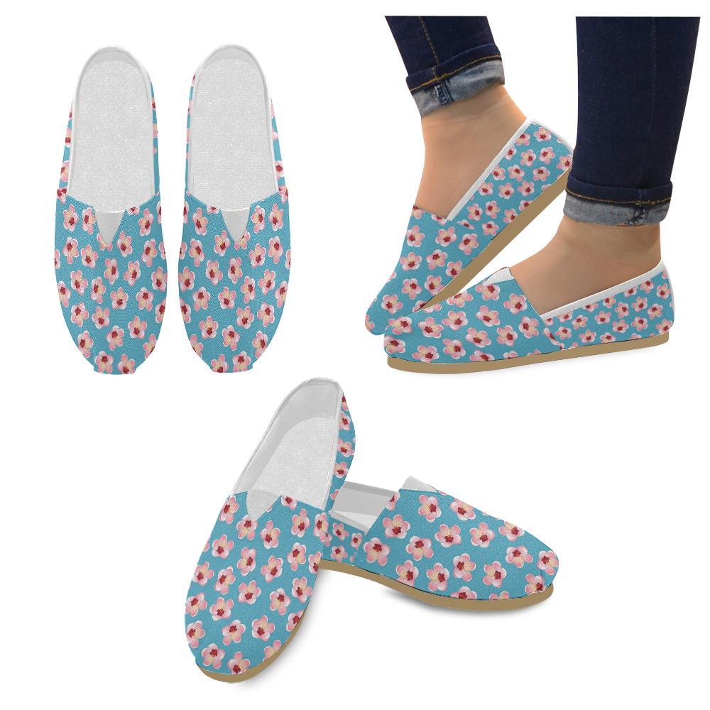 Cherry Blossom Pattern Print Design CB09 Women Casual Shoes-JorJune.com