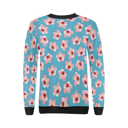 Cherry Blossom Pattern Print Design CB09 Women Long Sleeve Sweatshirt-JorJune