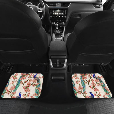 Cherry Blossom Peacock Front and Back Car Floor Mats