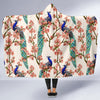 Cherry Blossom Peacock Hooded Blanket-JORJUNE.COM