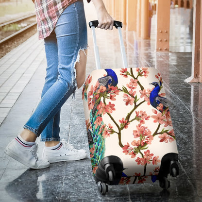 Cherry Blossom Sakura Peacock Luggage Cover Protector