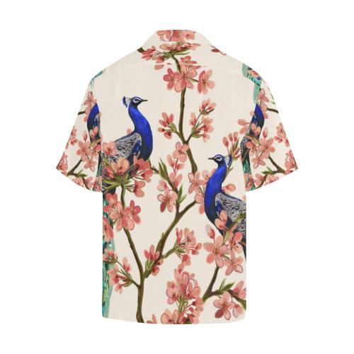 Cherry Blossom Peacock Men Hawaiian Shirt