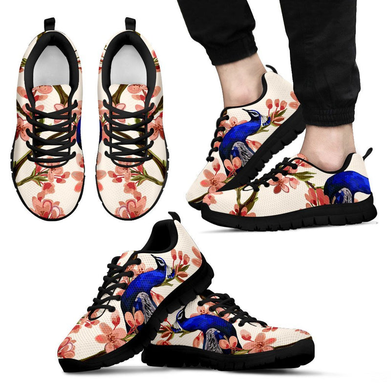 Cherry Blossom Sakura Peacock Men Sneakers