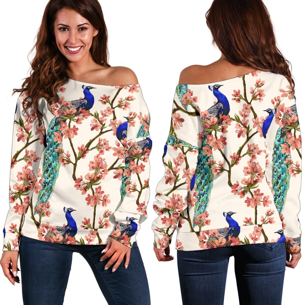 Colorful Art Wolf Off Shoulder Sweatshirt