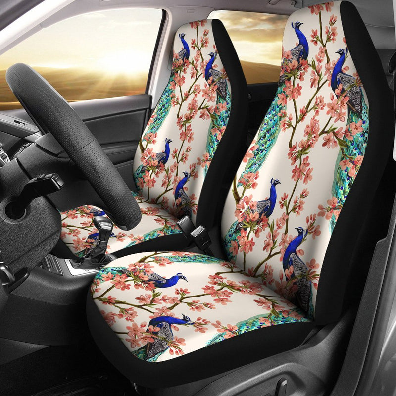 Cherry Blossom Sakura Peacock Universal Fit Car Seat Covers