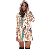 Cherry Blossom Peacock Women Hoodie Dress