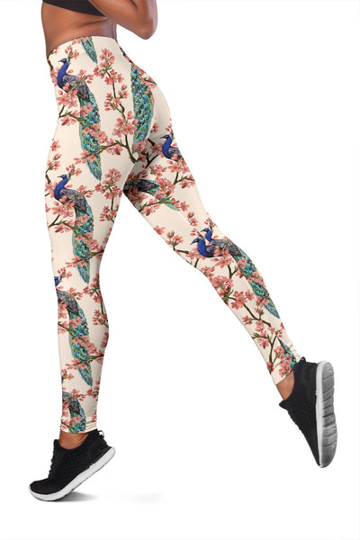 Cherry Blossom Peacock Women Leggings