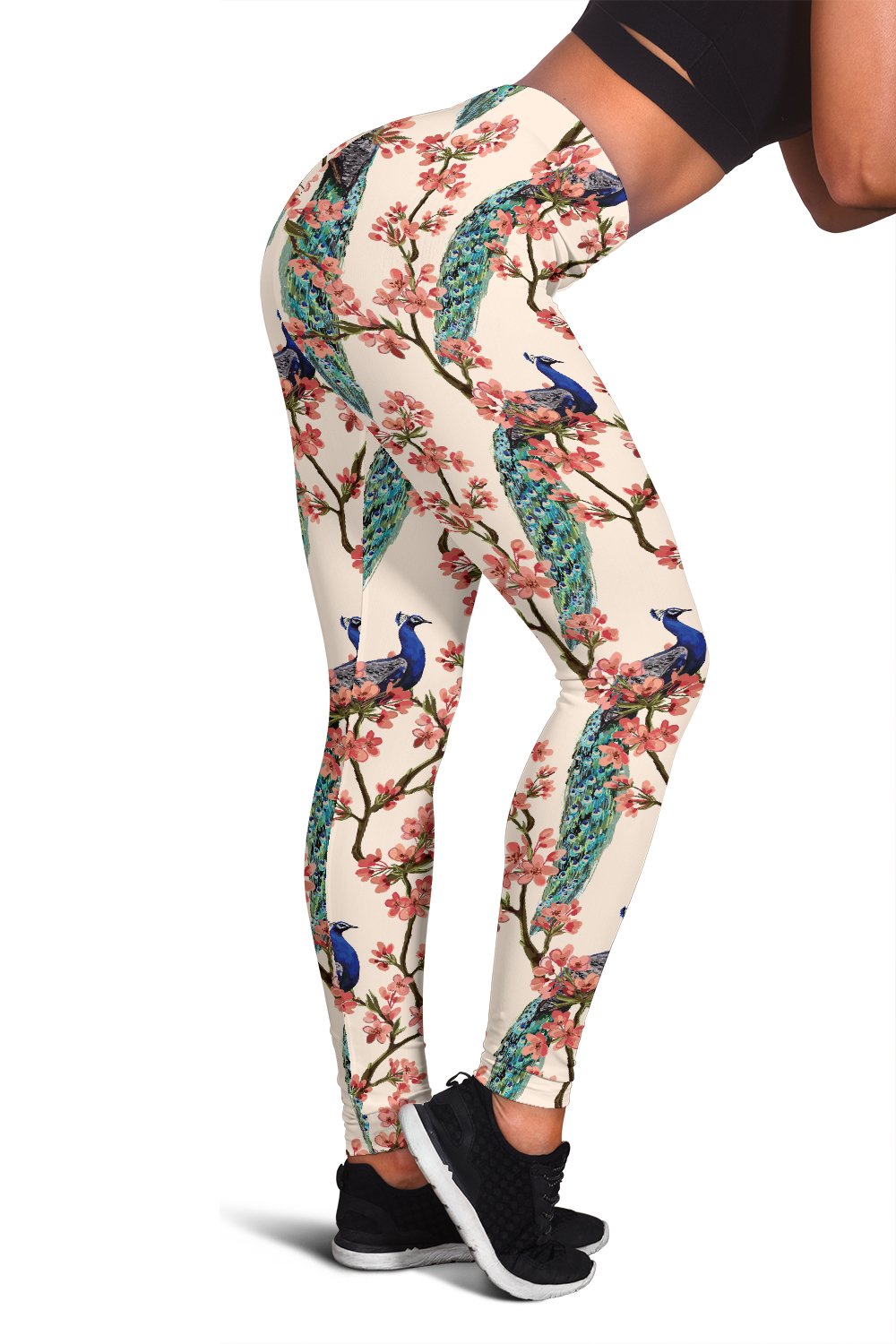 Cherry Blossom Peacock Women Leggings