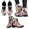 Cherry Blossom Sakura Peacock Women & Men Leather Boots