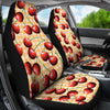 Cherry Orange Plaid Print Universal Fit Car Seat Covers