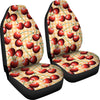 Cherry Orange Plaid Print Universal Fit Car Seat Covers