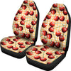 Cherry Orange Plaid Print Universal Fit Car Seat Covers