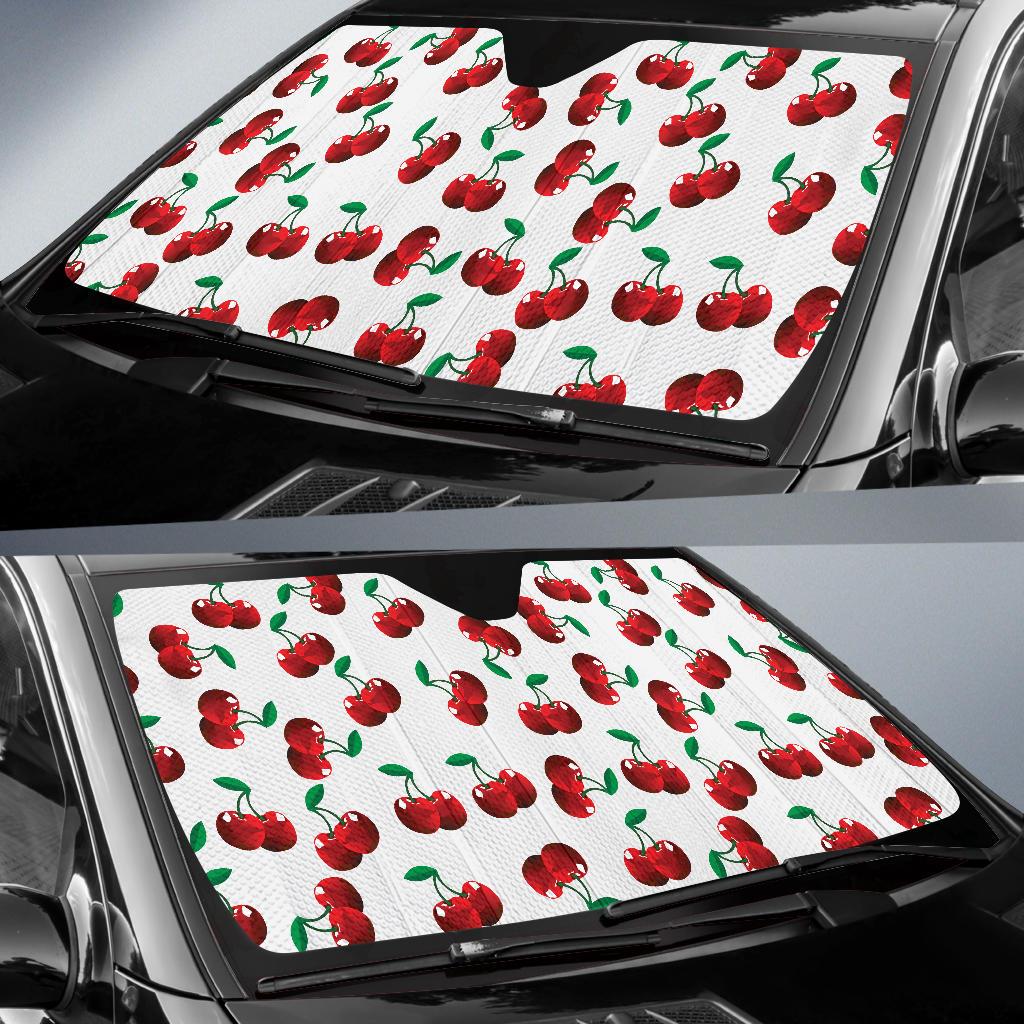 Cherry Pattern Print Design 01 Car Sun Shade-JORJUNE.COM