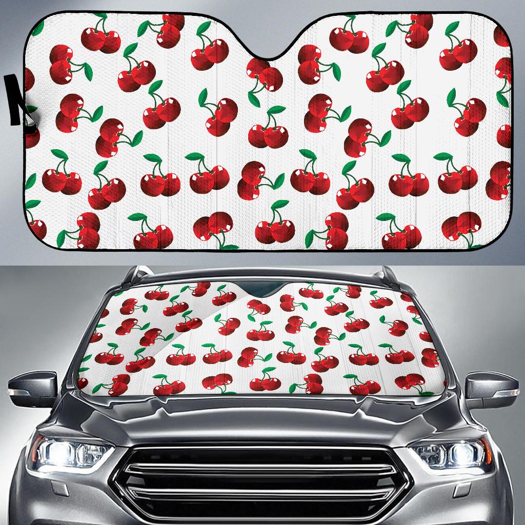 Cherry Pattern Print Design 01 Car Sun Shade-JORJUNE.COM