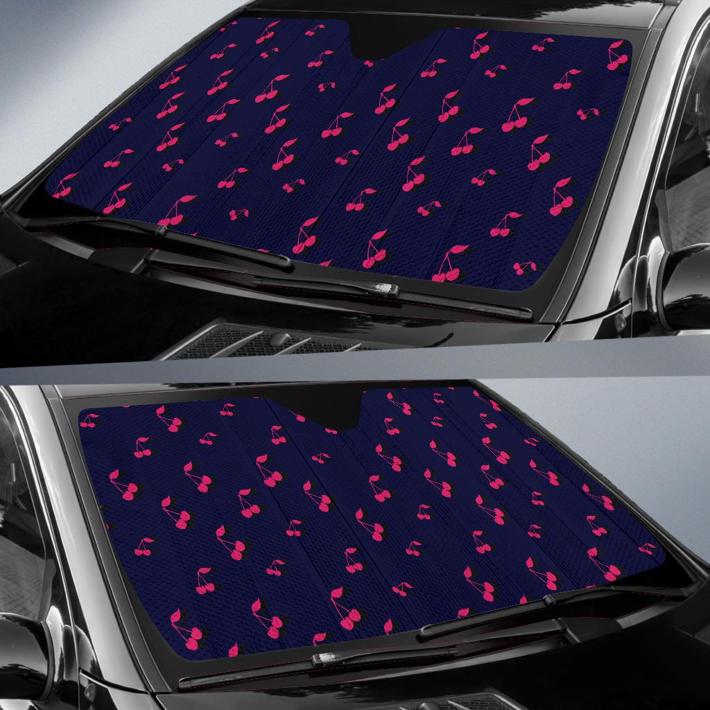 Cherry Pattern Print Design 02 Car Sun Shade-JORJUNE.COM