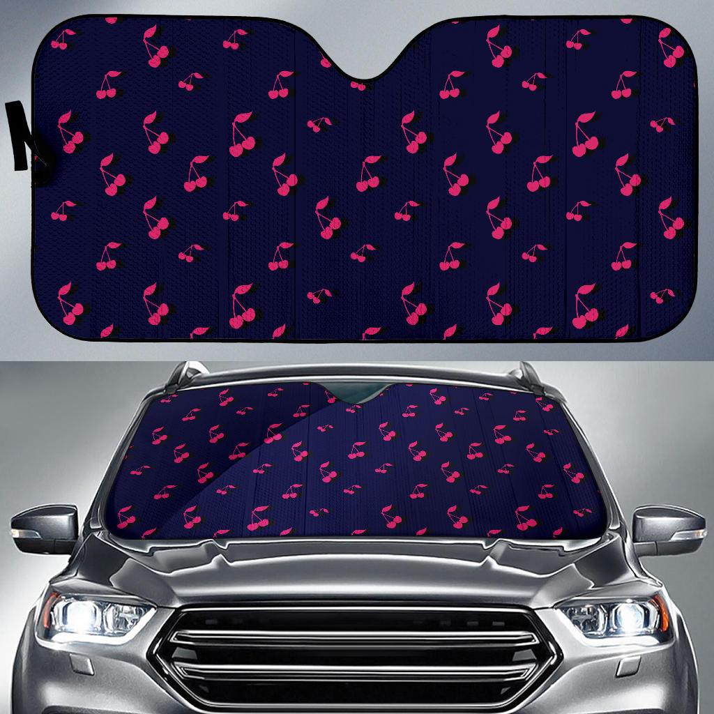 Cherry Pattern Print Design 02 Car Sun Shade-JORJUNE.COM