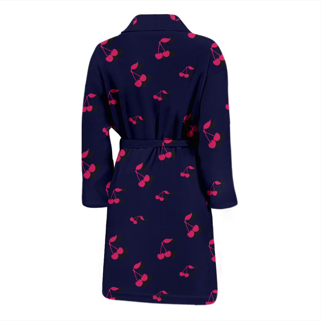 Cherry Pattern Print Design 02 Men Bathrobe-JORJUNE.COM