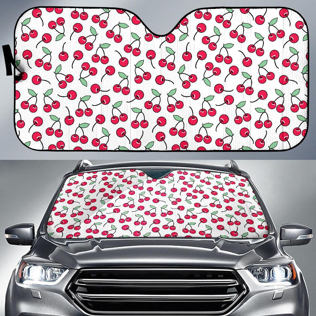 Cherry Pattern Print Design 03 Car Sun Shade-JORJUNE.COM