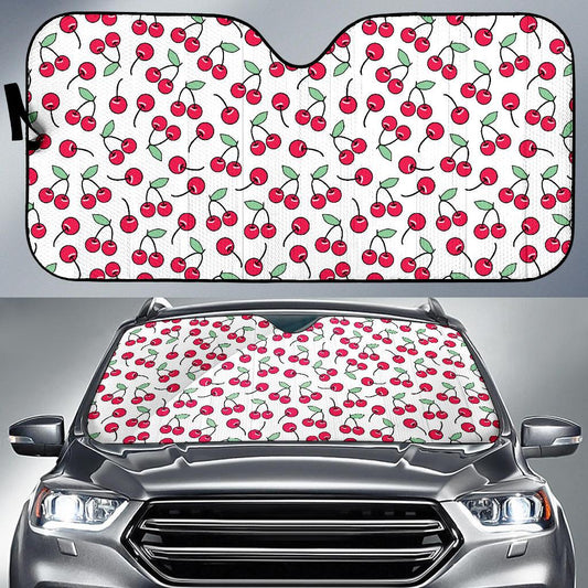 Cherry Pattern Print Design 03 Car Sun Shade-JORJUNE.COM
