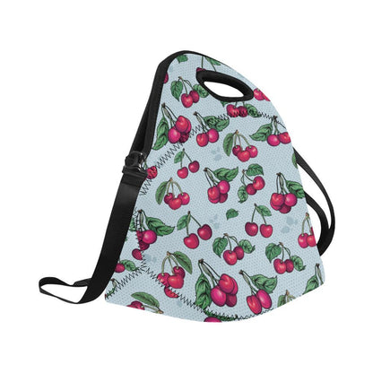 Cherry Pattern Print Design CH01 Neoprene Lunch Bag-JorJune
