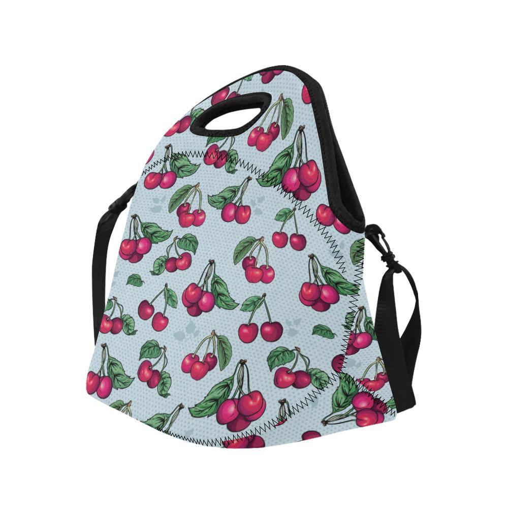 Cherry Pattern Print Design CH01 Neoprene Lunch Bag-JorJune