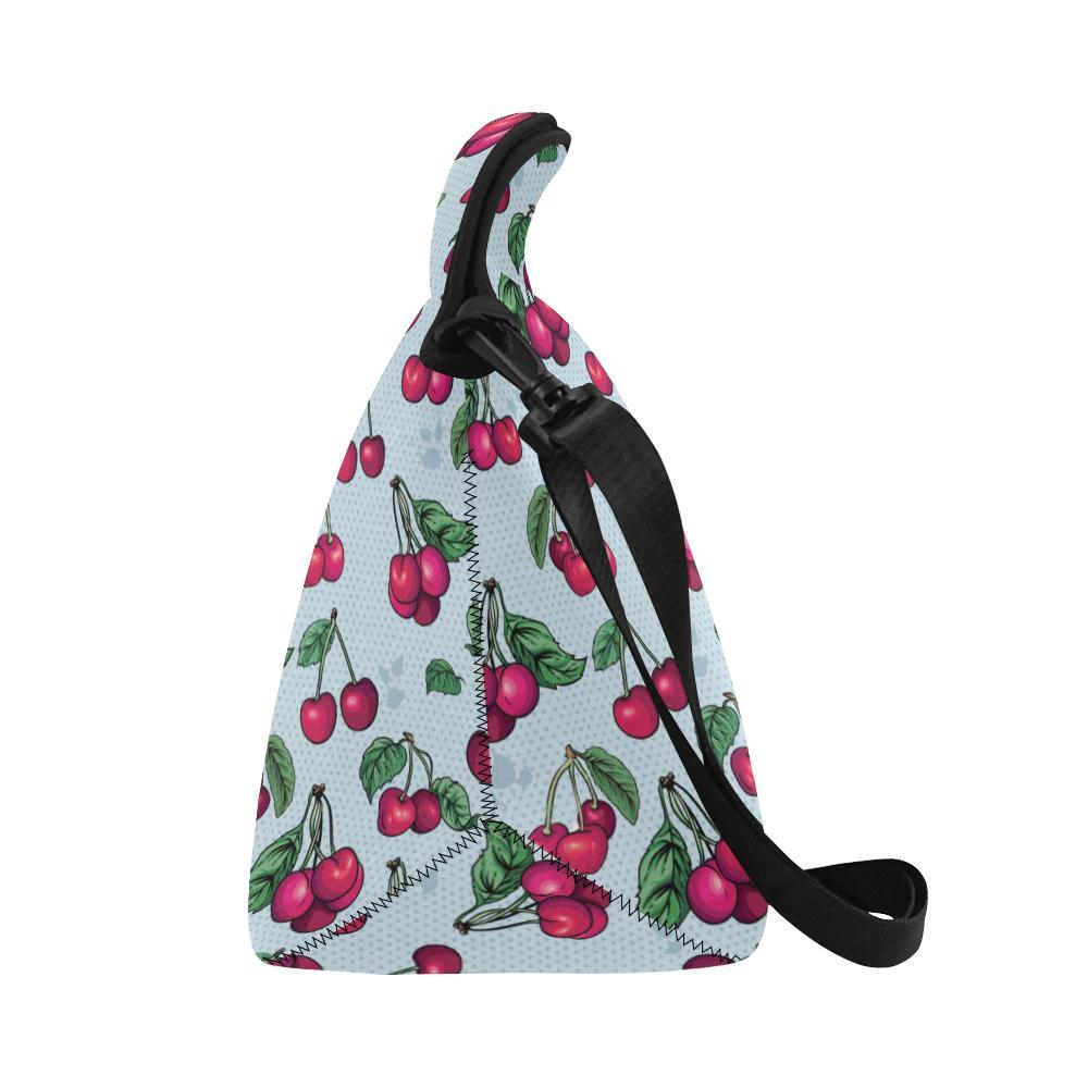 Cherry Pattern Print Design CH01 Neoprene Lunch Bag-JorJune