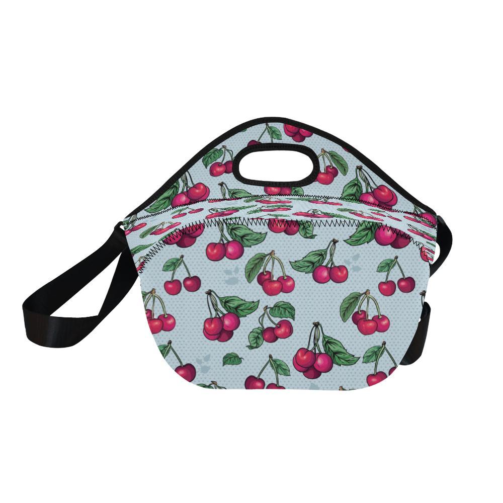 Cherry Pattern Print Design CH01 Neoprene Lunch Bag-JorJune