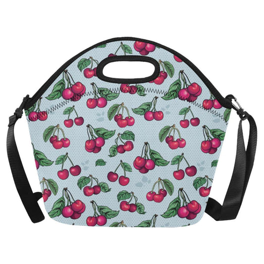 Cherry Pattern Print Design CH01 Neoprene Lunch Bag-JorJune