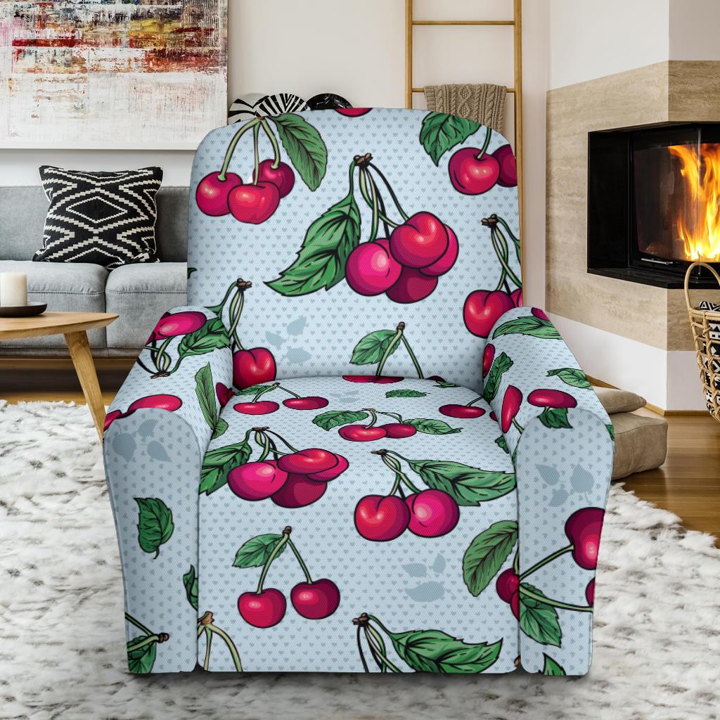 Cherry Pattern Print Design CH01 Recliner Slipcover-JORJUNE.COM