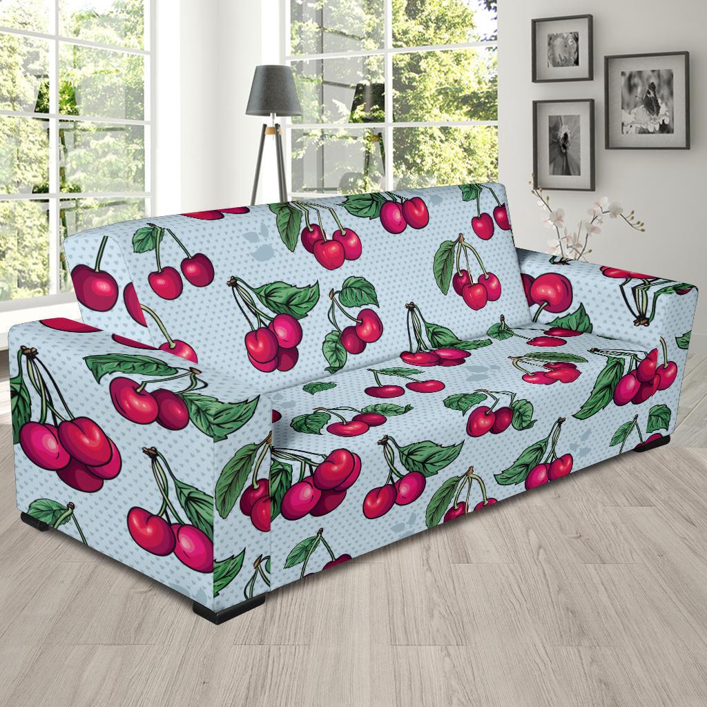 Cherry Pattern Print Design CH01 Sofa Slipcover-JORJUNE.COM